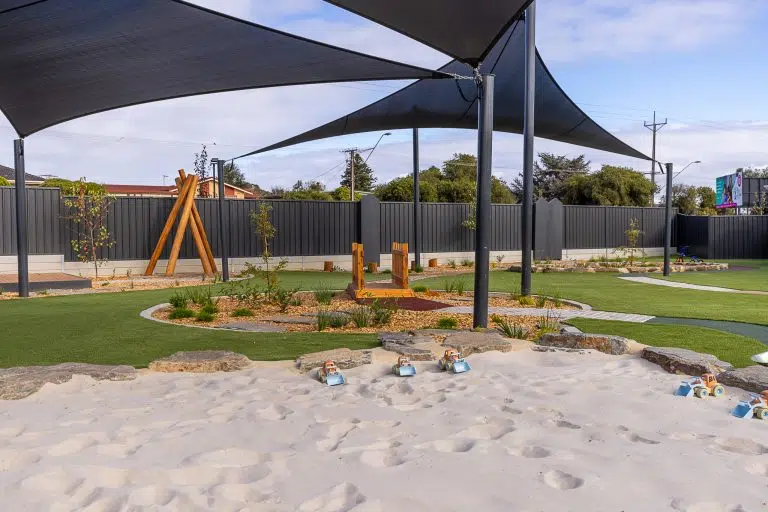 Outdoor playground and natural learning environment at Murray Bridge early learning centre