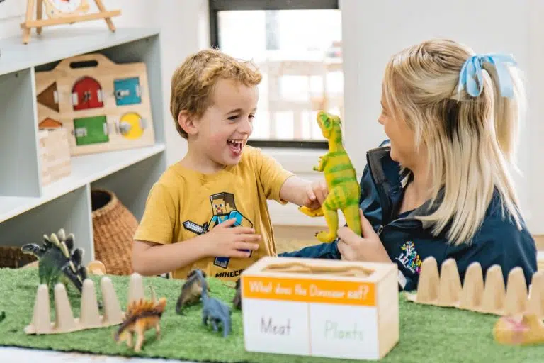Child with educator
